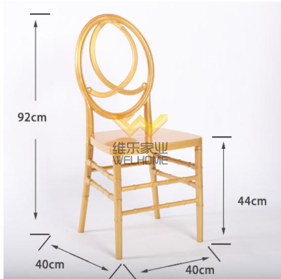 Hotsale solid beech wood gold phoenix chair for wedding